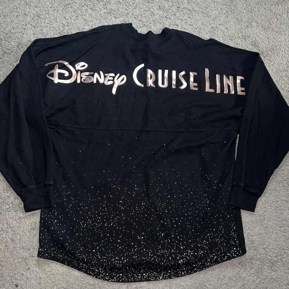Disney Cruise Line Spirit Jersey Adult S Black Rose Gold Glitter
